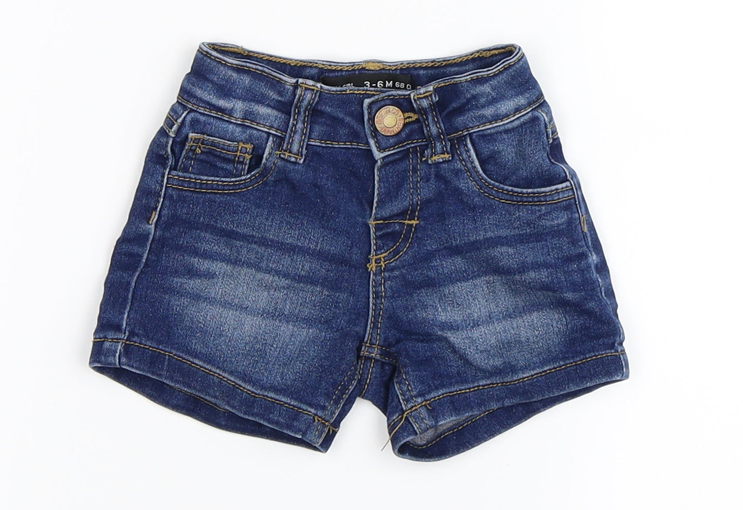 Primark Girls Blue   Cropped Trousers Size 3-6 Months  - Shorts