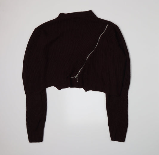 Topshop Womens Red   Full Zip Jumper Size 10