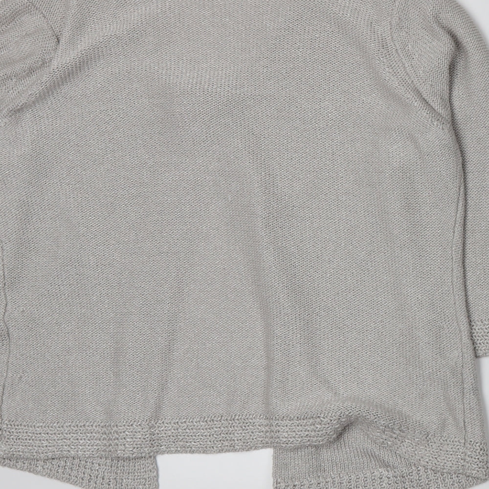 Per Una Womens Grey  Knit Cardigan Jumper Size M