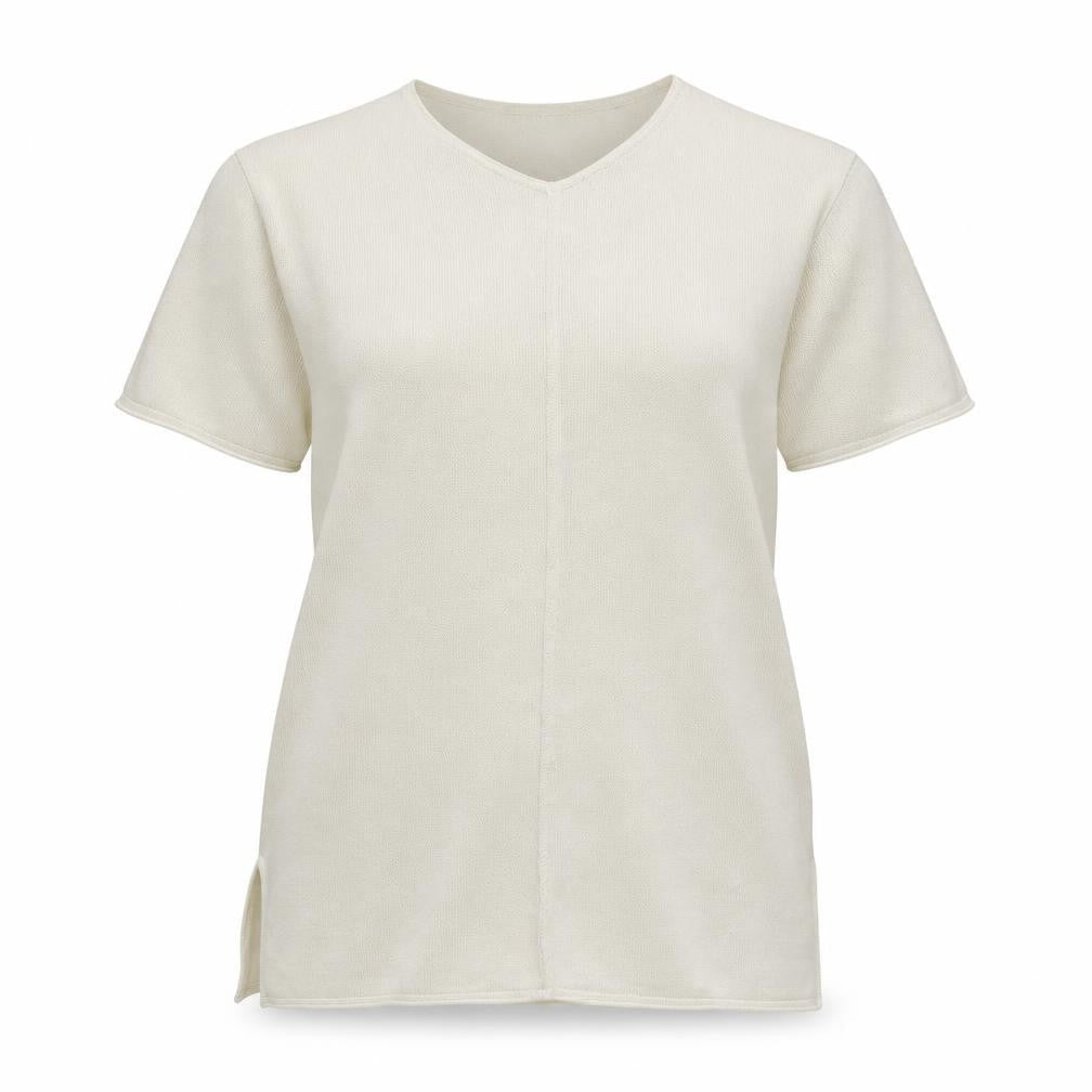 Front view of BHS women’s white knit jumper, size UK 10