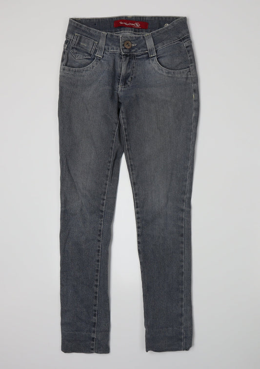 Tacosystem Womens Grey  Denim Skinny Jeans Size 8 L28 in