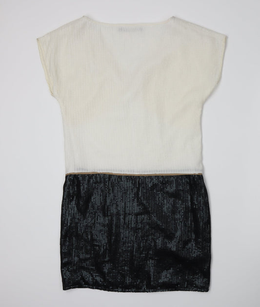 NEXT Womens White Colourblock  A-Line  Size 12