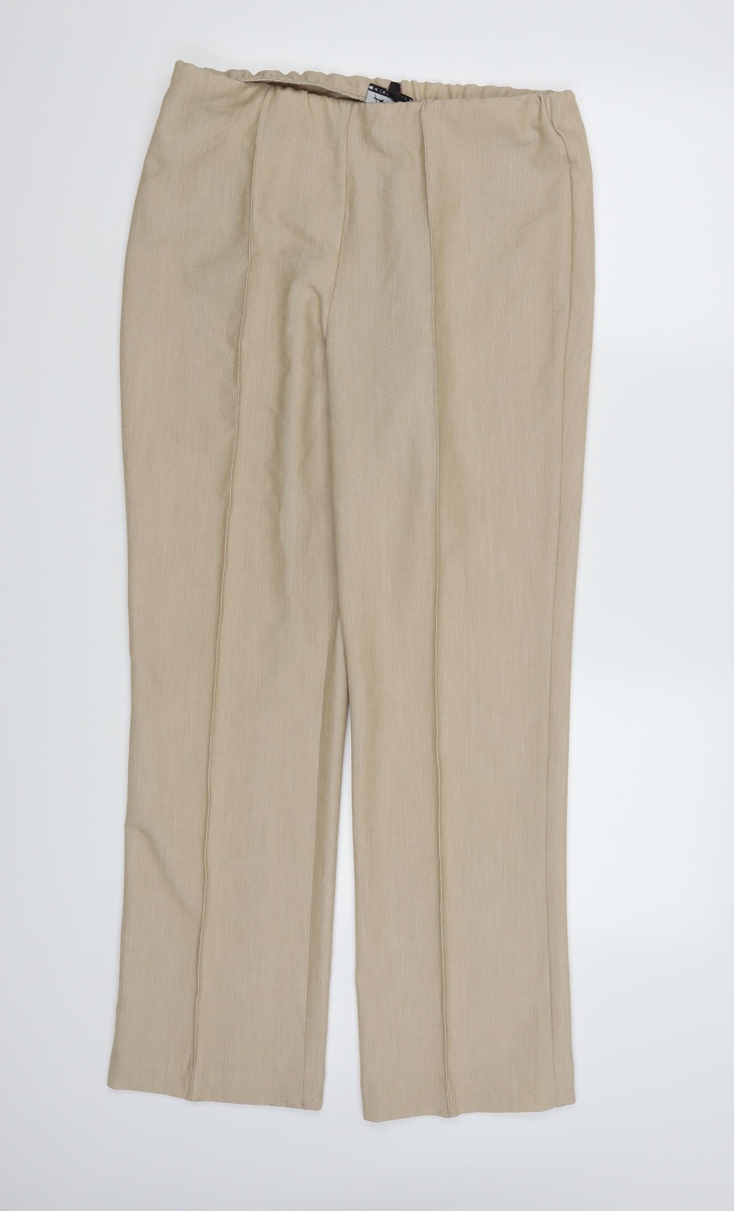 Anista Womens Brown  Rayon Trousers  Size 12 L28 in