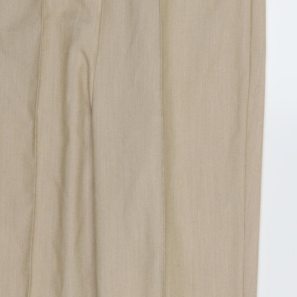 Anista Womens Brown  Rayon Trousers  Size 12 L28 in