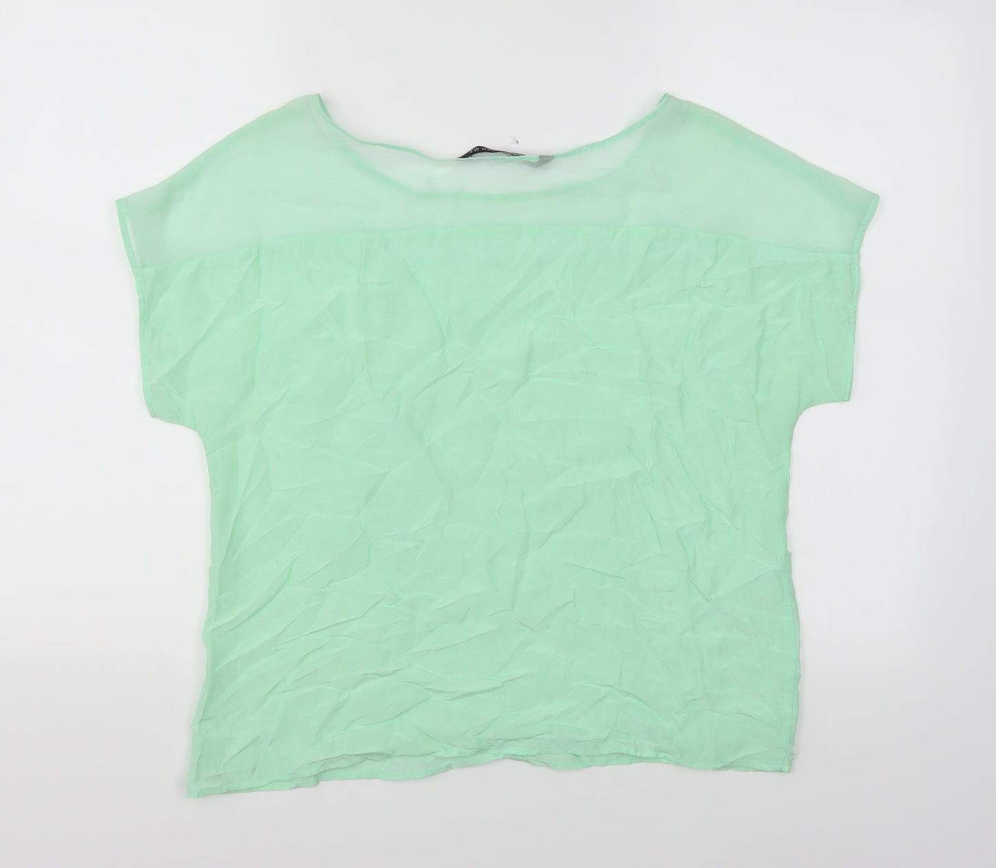 Zara Womens Green   Basic T-Shirt Size M