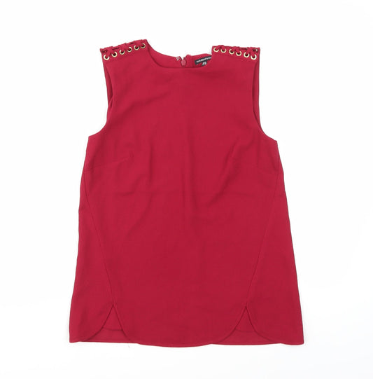 Warehouse Womens Red   Basic Tank Size 8  - Wine red