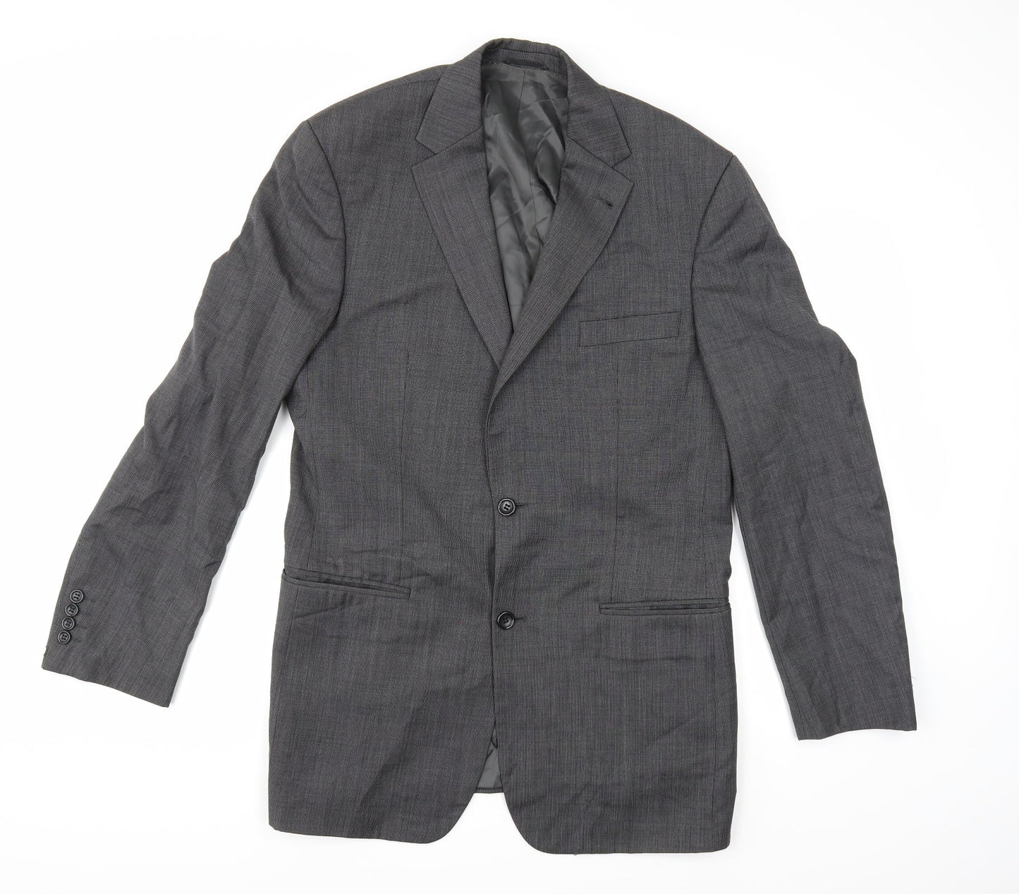 BARUTTI Mens Grey  Rayon Jacket Suit Jacket Size 42