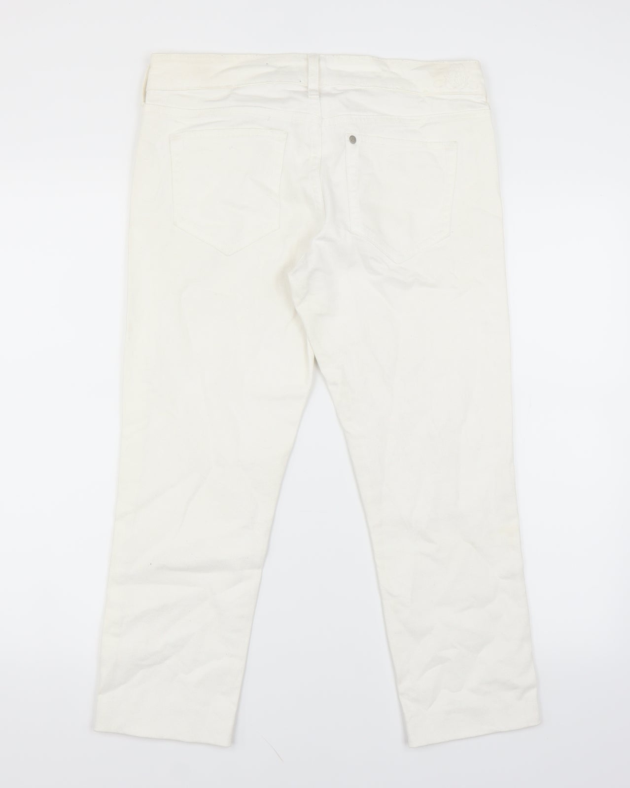H&M Womens White   Cropped Jeans Size 29 in L23 in