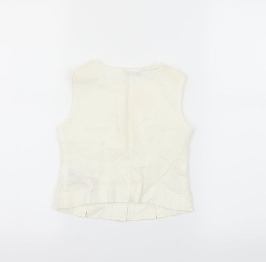Marks and Spencer Girls Ivory   Basic Blouse Size 6 Years