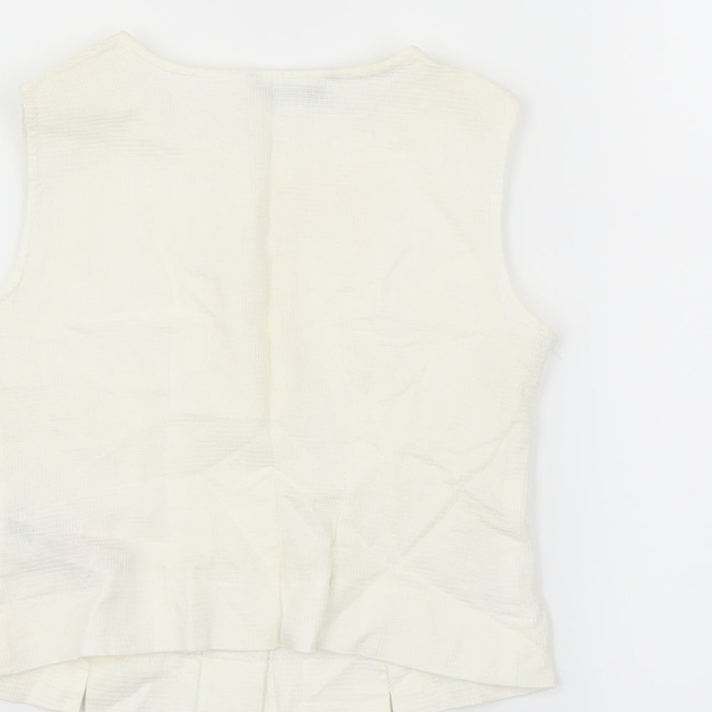Marks and Spencer Girls Ivory   Basic Blouse Size 6 Years