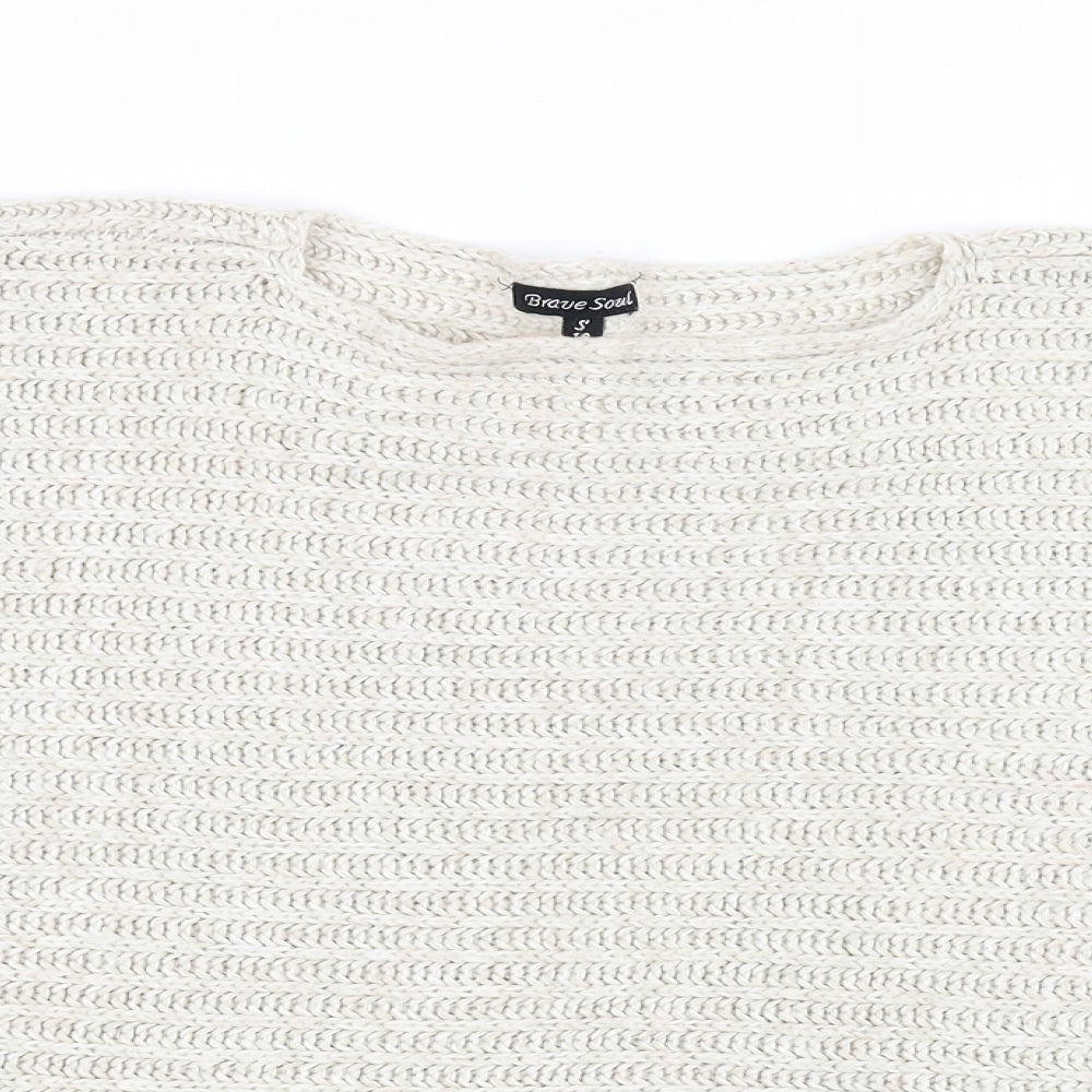 Brave Soul Womens Ivory   Pullover Jumper Size S