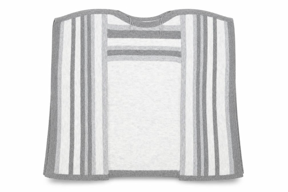 Front view of Per Una women’s grey shrug hoodie, size M
