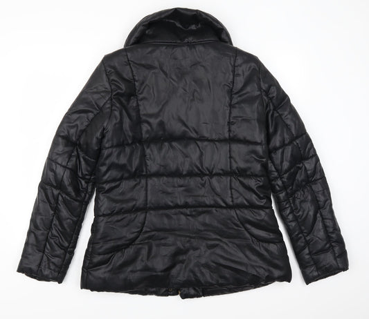 Promod Womens Black   Quilted Coat Size 14