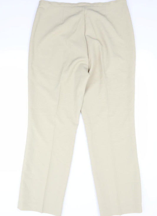 Agenda Womens Beige   Trousers  Size 18 L27 in