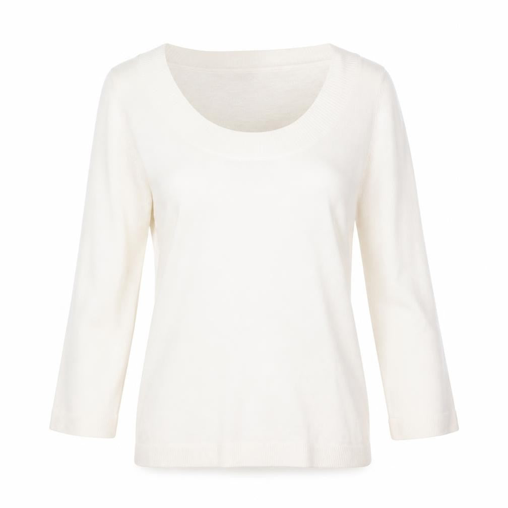 Front view of Mk women’s ivory jumper, size M