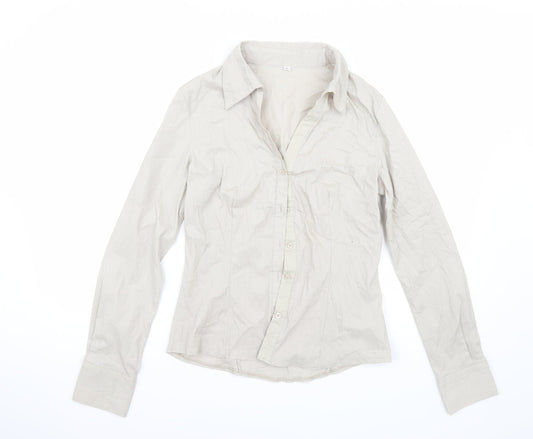 Preworn Womens Grey   Basic Button-Up Size L