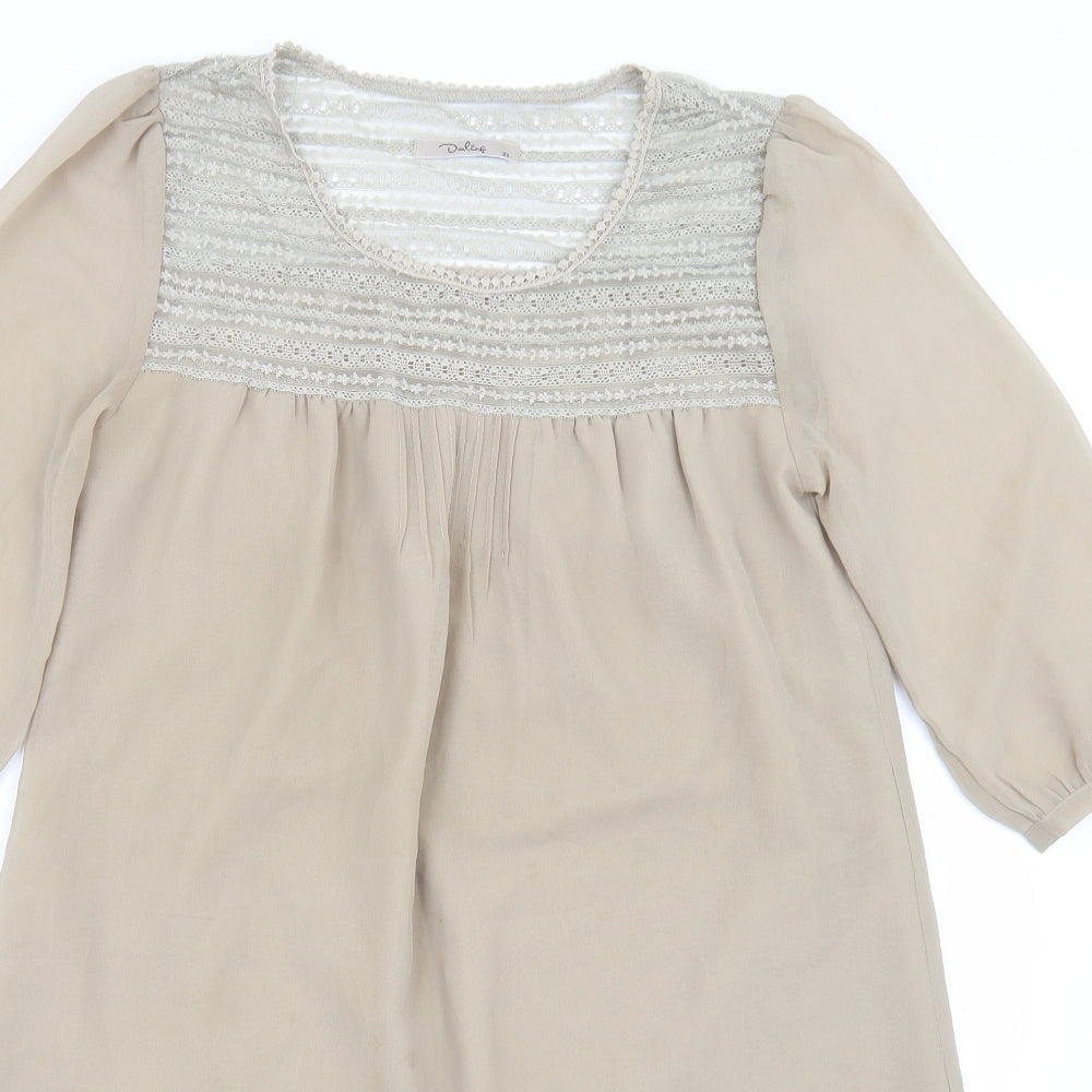 Darling Womens Beige  Rayon A-Line  Size XS