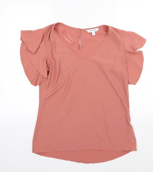 Preview Womens Brown  Chiffon Basic Blouse Size 8