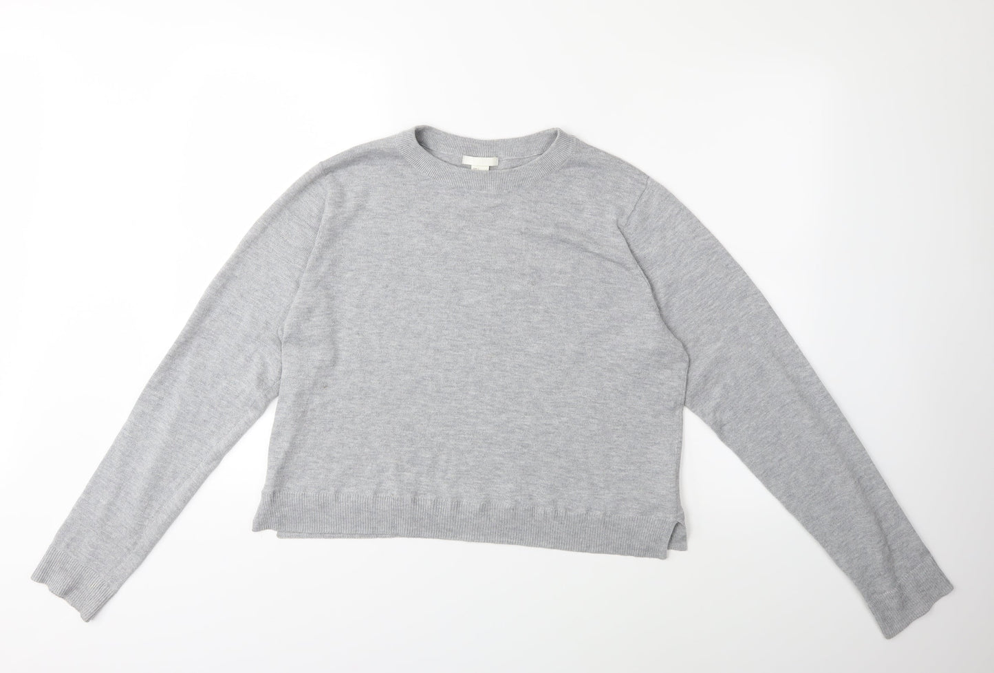 H&M Womens Grey  Knit Pullover Jumper Size L