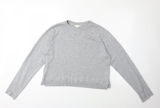 H&M Womens Grey  Knit Pullover Jumper Size L