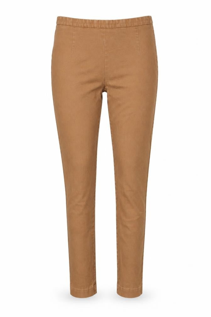Front view of COS women’s beige denim skinny jeans, size UK 8, 28-inch leg
