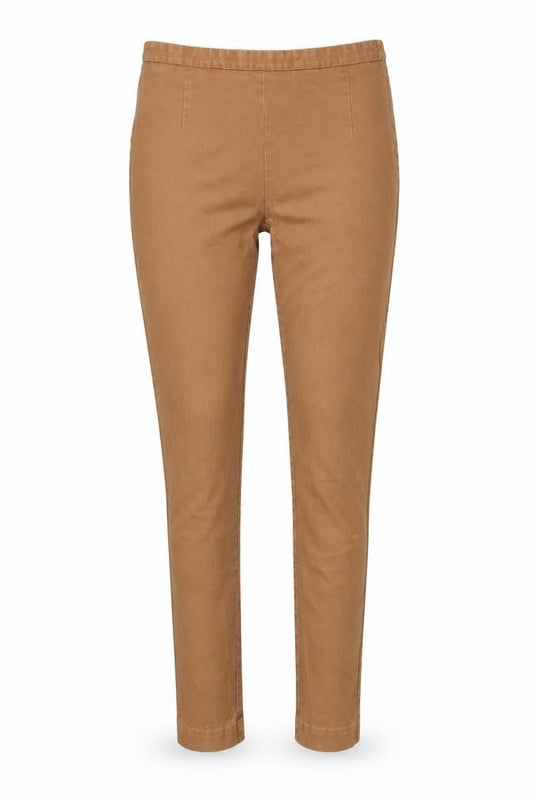 Front view of COS women’s beige denim skinny jeans, size UK 8, 28-inch leg