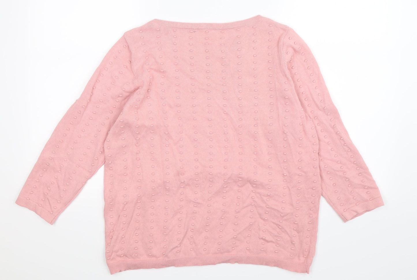 Preworn Womens Pink  Knit Pullover Jumper Size L