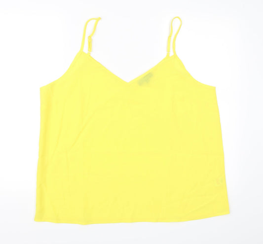 Studio Womens Yellow  Chiffon Camisole Blouse Size 18