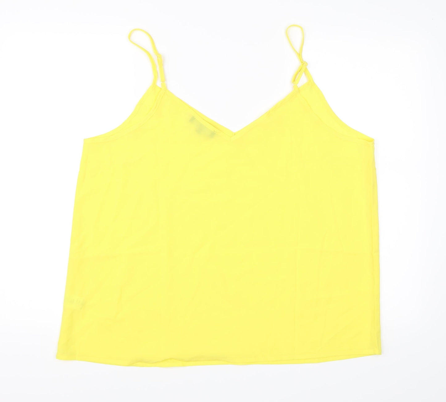 Studio Womens Yellow  Chiffon Camisole Blouse Size 18