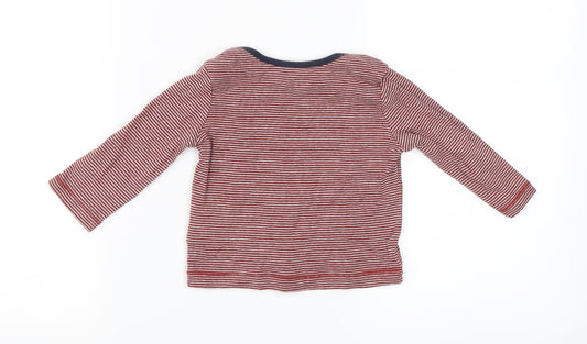 Gap Boys Red Striped  Basic T-Shirt Size 9-12 Months