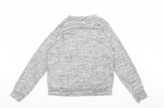 Finella Womens Grey  Knit Pullover Jumper Size M