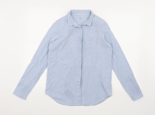 Karl Marc John Womens Blue   Basic Button-Up Size S