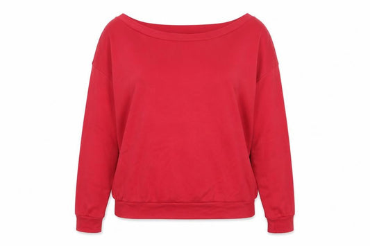 Preworn Womens Red  Jersey Pullover Sweatshirt Size L