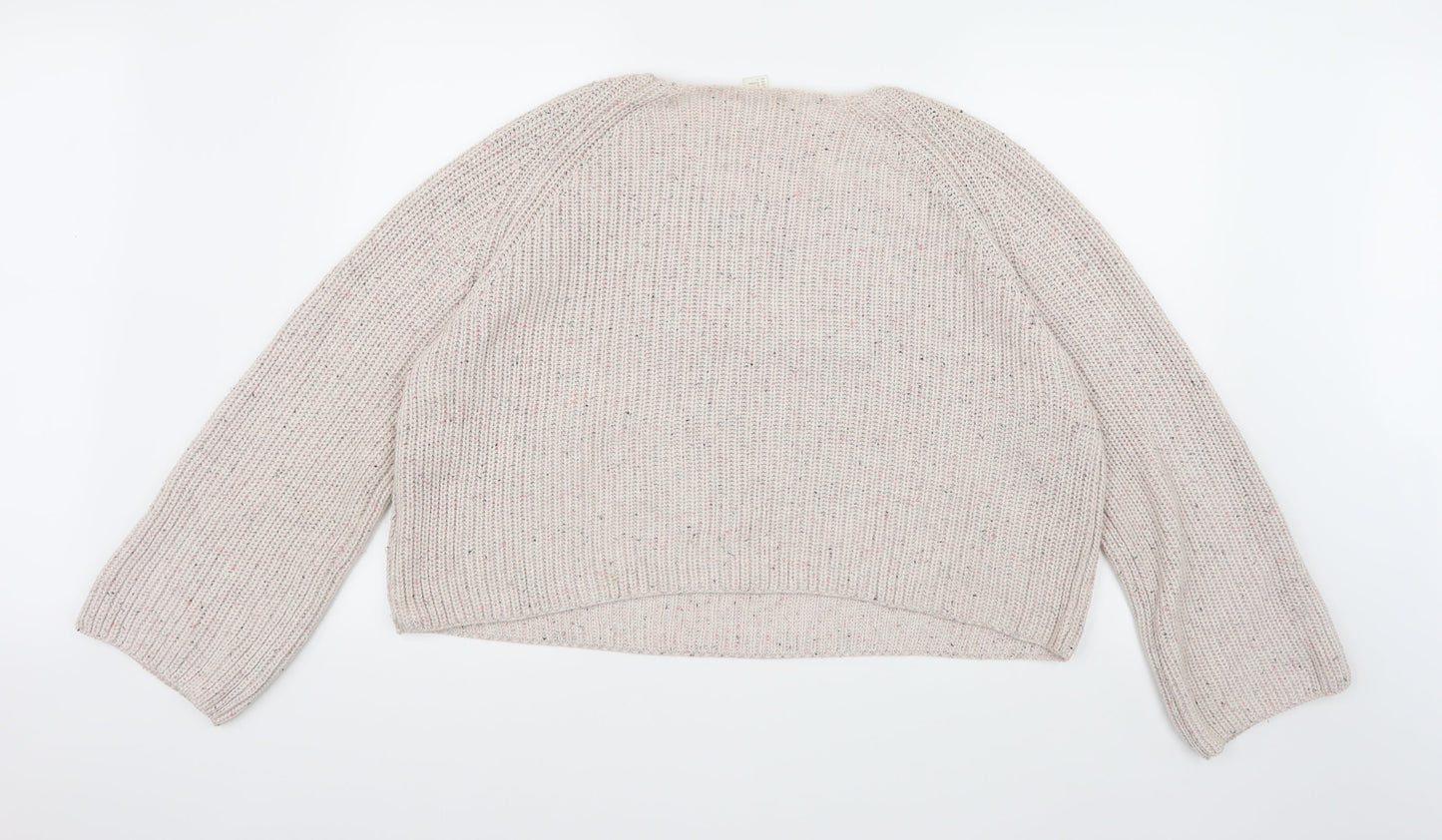 H&M Womens Ivory  Knit Pullover Jumper Size L