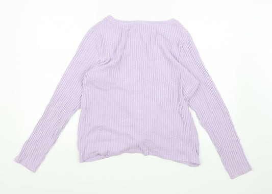 New Look Womens Purple  Knit Wrap Jumper Size 12
