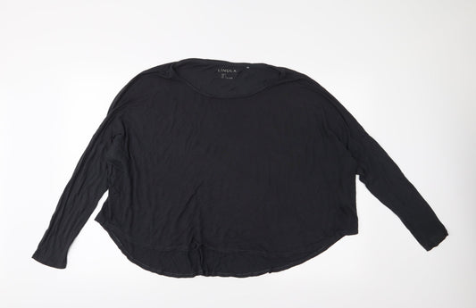 Lindex Womens Black   Basic T-Shirt Size L