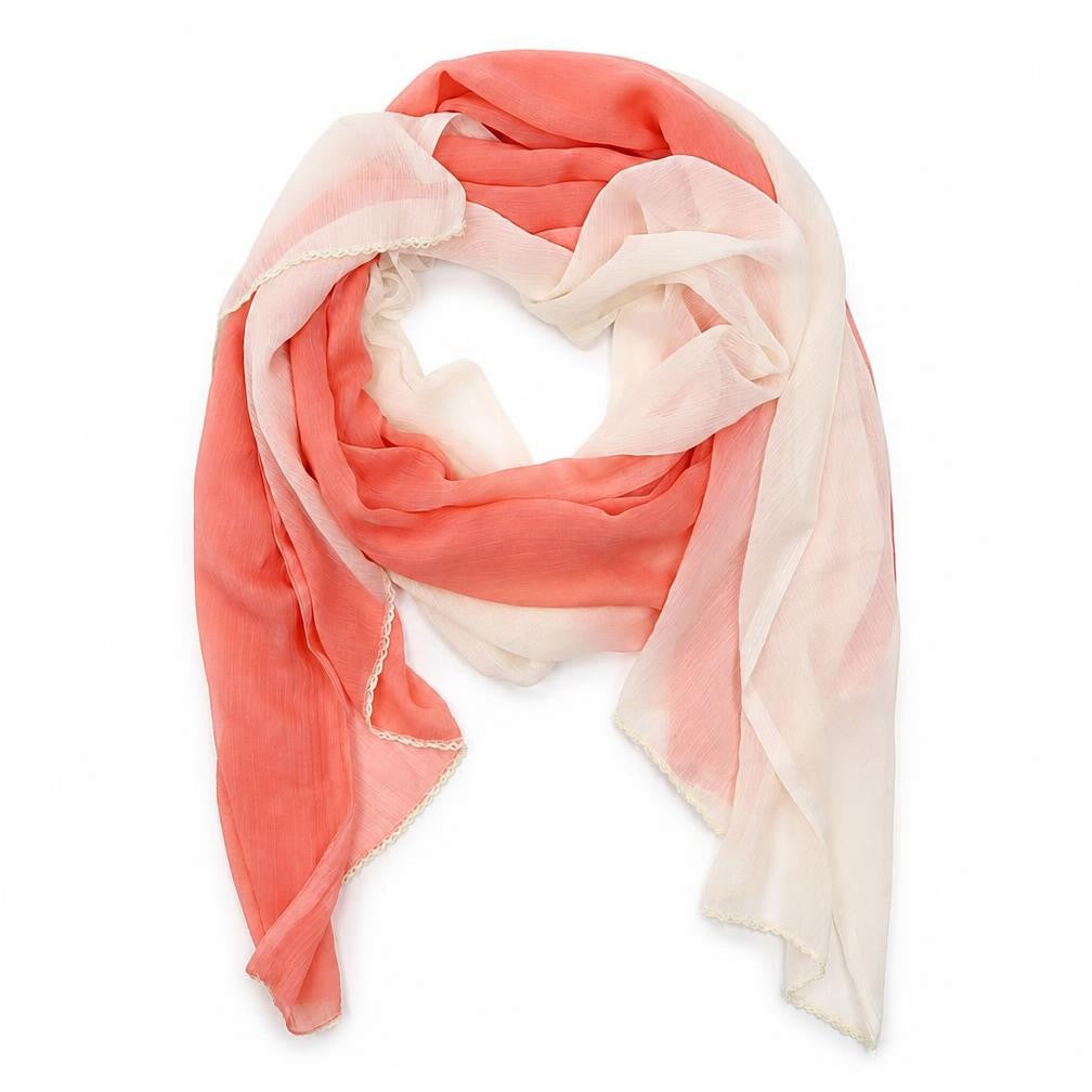 Front view of Preworn women’s pink shawl/wrap