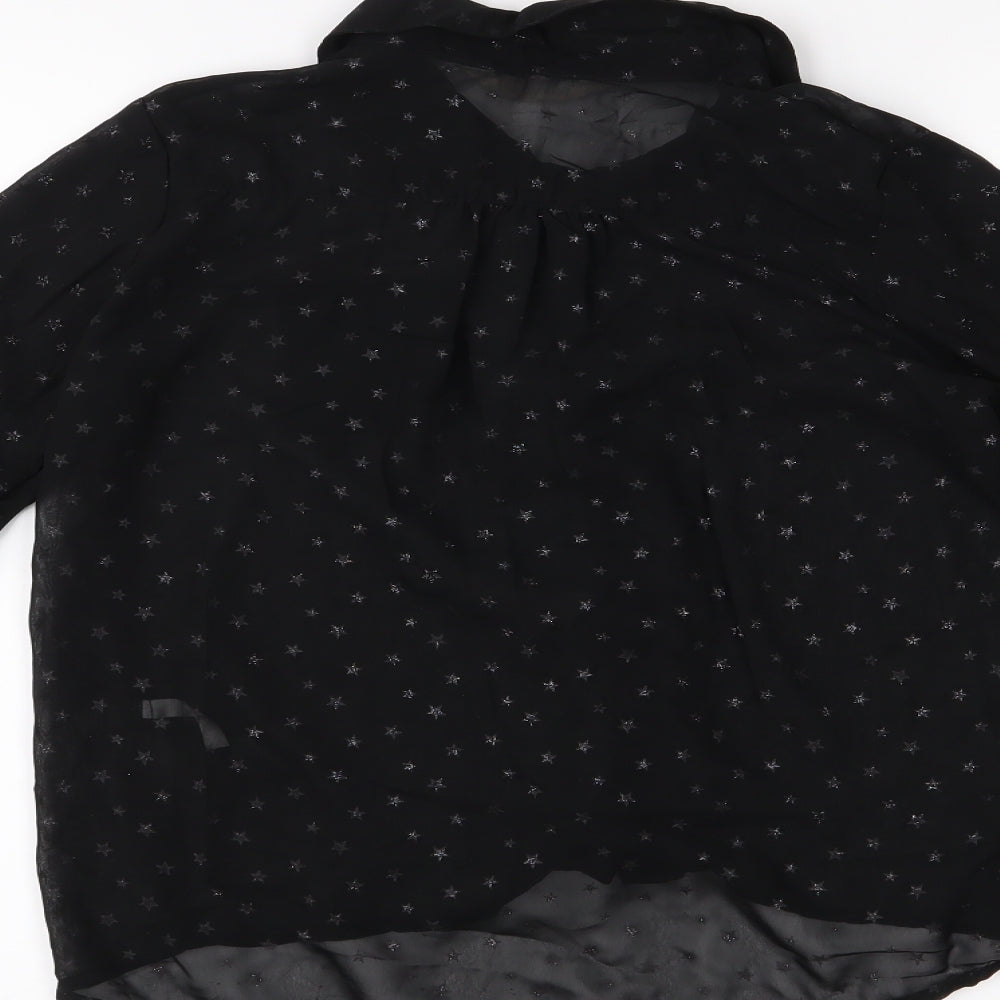 H&M Girls Black   Basic Button-Up Size 12 Years