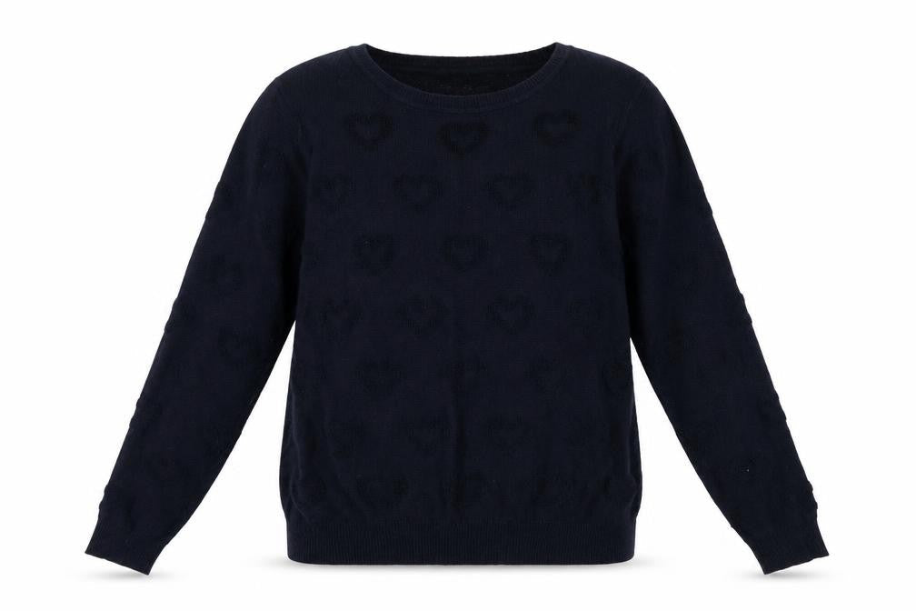 Front view of Dorothy Perkins women’s blue jumper, size UK 18