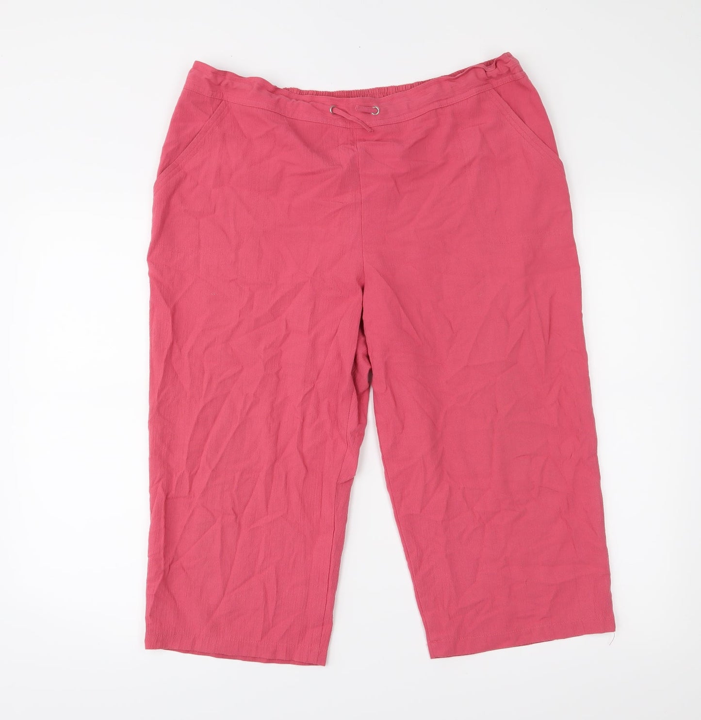 Papaya Womens Pink   Chino Trousers Size 16 L20 in