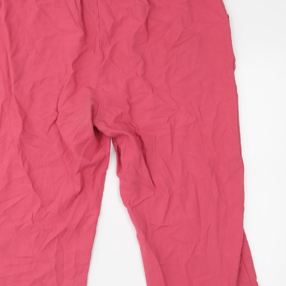 Papaya Womens Pink   Chino Trousers Size 16 L20 in
