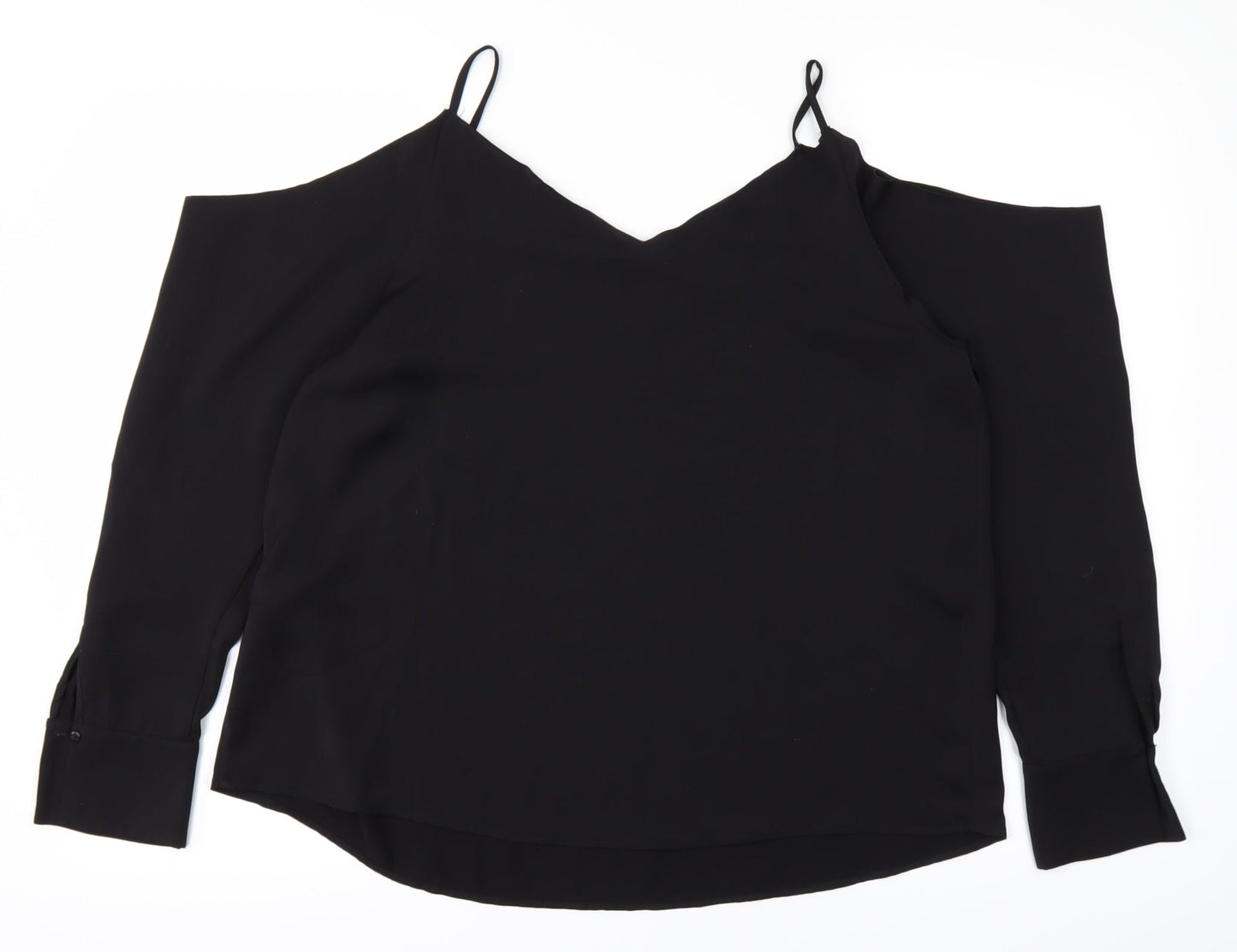H&M Womens Black   Basic Blouse Size 8
