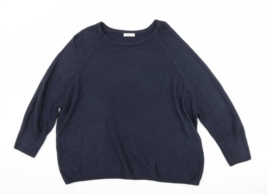 Jaqueline deYong Womens Blue   Pullover Jumper Size M