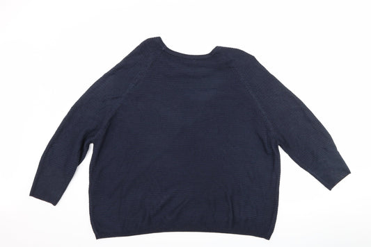 Jaqueline deYong Womens Blue   Pullover Jumper Size M