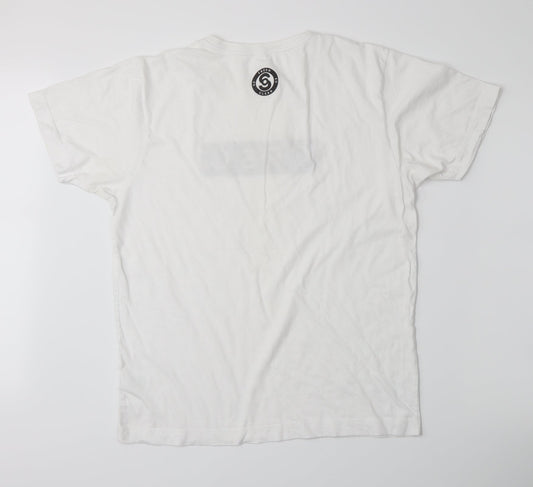 Continental Womens White   Basic T-Shirt Size L