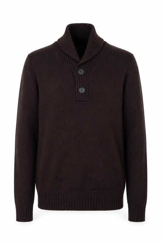 George Mens Red  Knit Henley Jumper Size S