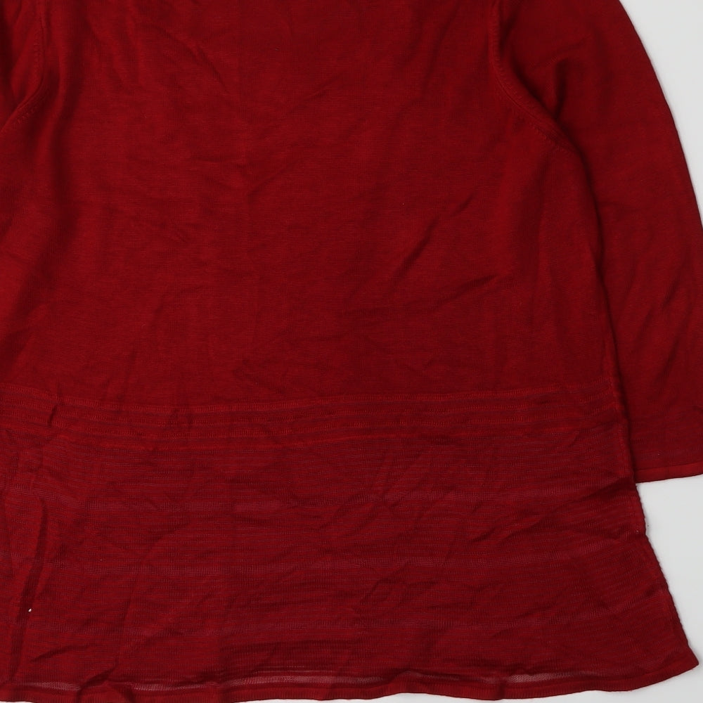 Per Una Womens Red   Pullover Jumper Size 16  -