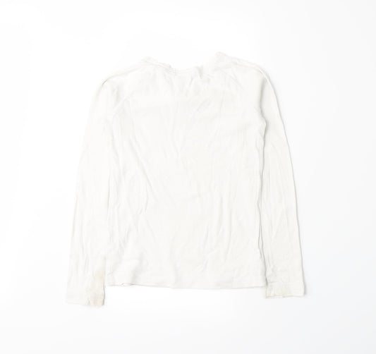 Gap Girls White   Basic T-Shirt Size 8-9 Years