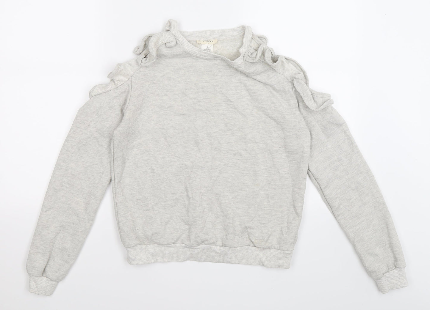 PROMESA Womens Grey  Knit Pullover Jumper Size S  - cold shoulder