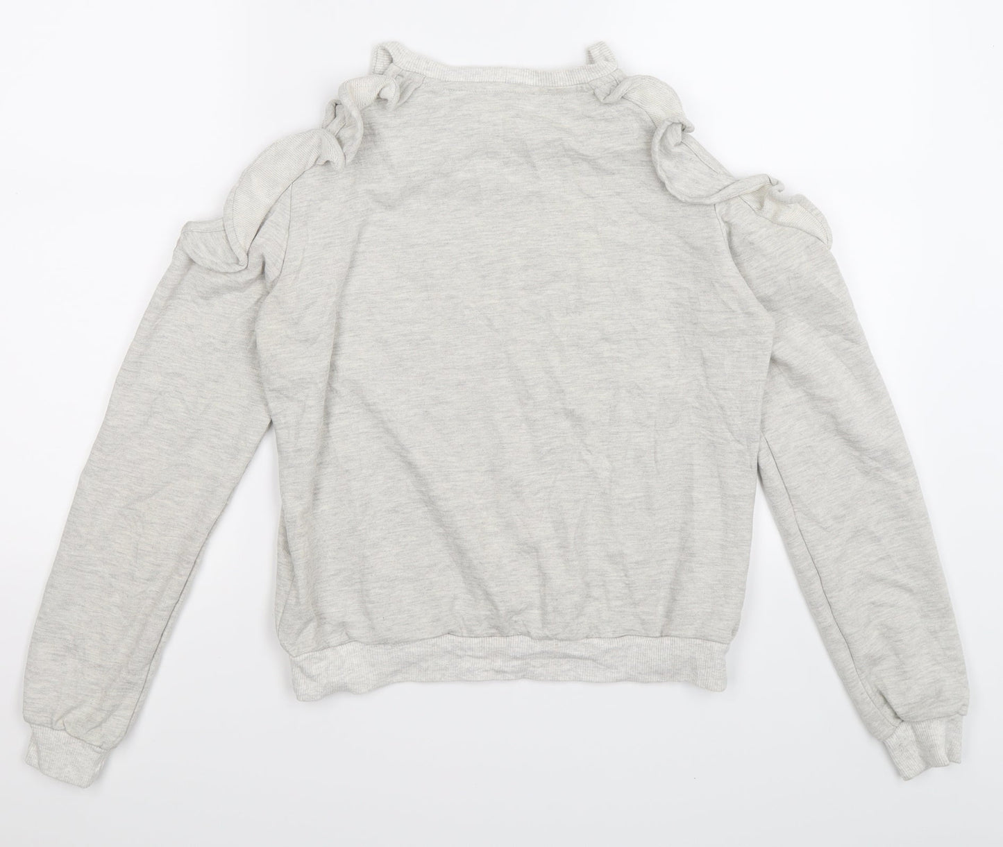PROMESA Womens Grey  Knit Pullover Jumper Size S  - cold shoulder